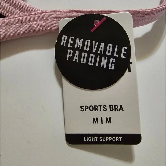 NWT PINK Sports Bra Size Medium Pink - Picture 5 of 5